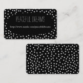 Carte De Visite Étoiles noires et blanches (Devant / Derrière)