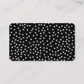 Carte De Visite Étoiles noires et blanches (Dos)