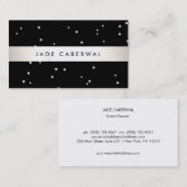 Carte De Visite Étoiles noires et blanches modernes (Devant / Derrière)