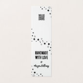 Carte De Visite Étoiles Noires Fabriquées à la main avec l'étiquet (Extérieur déplié)