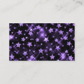 Carte De Visite Étoiles pourpres de parties scintillantes (Dos)