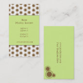 Carte de visite ~ étoiles rétro, cacao (Devant / Derrière)