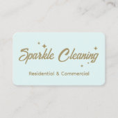 Carte De Visite Étoiles rétro de nettoyage de maison (Devant)