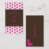 Carte de visite ~ étoiles rétro, magenta (Devant / Derrière)