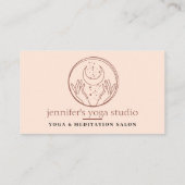 Carte De Visite Étoiles Roses Étoiles Énergétique Healing mains Lu (Dos)