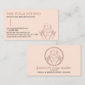 Carte De Visite Étoiles Roses Étoiles Énergétique Healing mains Lu (Devant / Derrière)