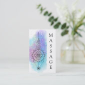 Carte De Visite Étoiles sacrées de massage de la géométrie (Debout devant)
