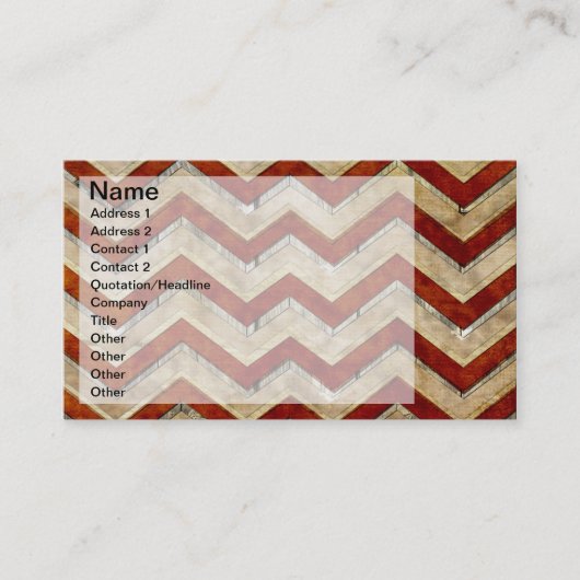 Carte De Visite Étonnant cool chevron zigzag motif (Devant)