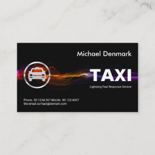 Carte De Visite Étonnante Frappe rapide de foudre Taxi chauffeur 