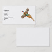 Carte de visite étranglé de faisan d'anneau (Devant / Derrière)