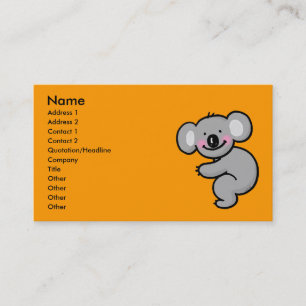 Carte De Visite Étreindre l'ours de koala