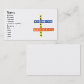 Carte De Visite Étude de l'écriture de lecture (Devant / Derrière)