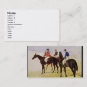 Carte De Visite Étude de trois fissures de course d'obstacles : (Devant / Derrière)