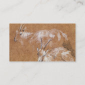 Carte De Visite Étude des chèvres (dessin) (Dos)