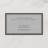 Carte de visite étudiant diplômé professionnel (Dos)