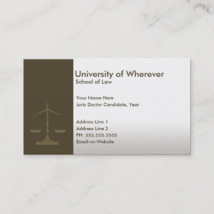 Carte De Visite étudiant en droit de justice professionnelle