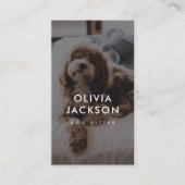Carte De Visite Étudiant minimaliste de chien moderne (Devant)