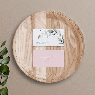 Carte De Visite Eucalyptus à l'aquarelle élégant, verdure simple