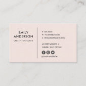 CARTE DE VISITE EUCALYPTUS BRUSH ROSE FOLIAGE BRANCHE EAU COULEUR (Dos)