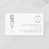 Carte De Visite Eucalyptus Company Logo QR Code Toute profession (Devant)