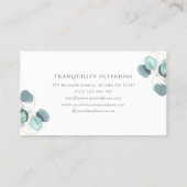 Carte De Visite Eucalyptus Feuille Moderne Élégant Botanique (Dos)