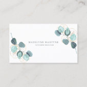 Carte De Visite Eucalyptus Feuille Moderne Élégant Botanique (Devant)