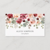 Carte De Visite Eucalyptus Floral Rustique Élégant (Devant)