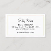 Carte De Visite Eucalyptus Flore verte et blanche (Dos)