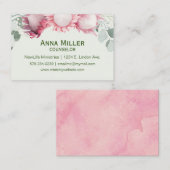 Carte De Visite Eucalyptus Gentle Pink Counseling Ministère (Devant / Derrière)