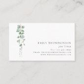 Carte De Visite Eucalyptus moderne QR Code Toute profession (Devant)