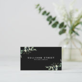 Carte De Visite Eucalyptus noir chic (Debout devant)