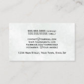 Carte De Visite Eucalyptus Rustique aquarelle et Lavande Plutôt (Dos)