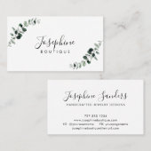 Carte De Visite Eucalyptus Simple Design élégant bijoux (Devant / Derrière)