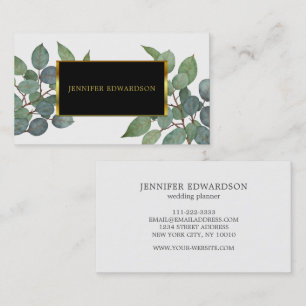 Carte De Visite Eucalyptus verdure aquarelle professionnel