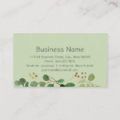 Carte De Visite Eucalyptus Verdure Cadre géométrique moderne (Dos)