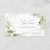 Carte De Visite Eucalyptus Verdure Cadre géométrique moderne (Devant)