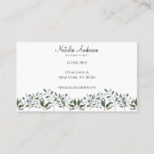 Carte De Visite Eucalyptus Vert Floral (Dos)