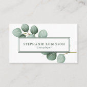 Carte De Visite Eucalyptus vert moderne (Devant)