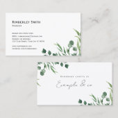 Carte de visite, Eucalytus Botaniques (Devant / Derrière)