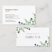 Carte de visite, Eucalytus Botaniques (Devant / Derrière)