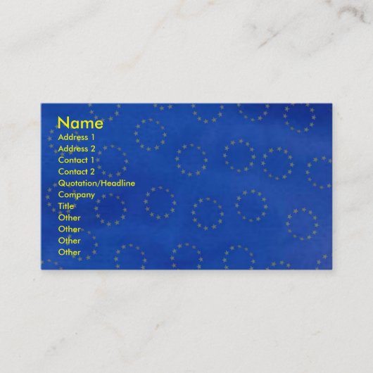 Carte de visite euro (Devant)