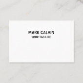 Carte De Visite Euro élégant moderne rayé d'or blanc (Dos)