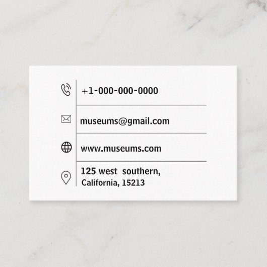 Carte De Visite Euro élégant moderne rayé d'or blanc (Devant)