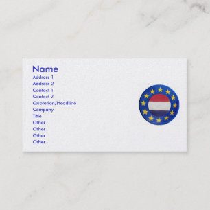 Carte de visite Euro Pays-Bas