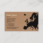 Carte De Visite EUROPA - Carton (Dos)