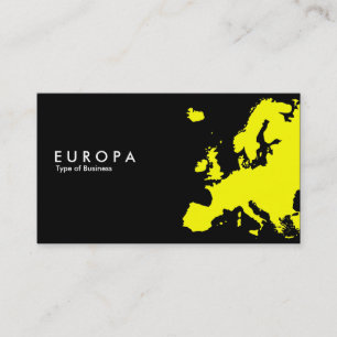 Carte De Visite EUROPA Jaune - Noir