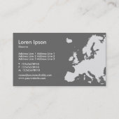 Carte De Visite EUROPA Orange - bleu foncé (Dos)