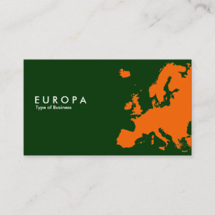 Carte De Visite EUROPA Orange - Vert foncé