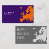 Carte De Visite EUROPA Orange - Violet foncé (Devant / Derrière)