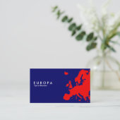 Carte De Visite EUROPA rouge - bleu foncé (Debout devant)